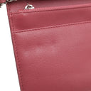 シャネル CHANEL ココマーク チェーン ショルダー ピンク キャビアスキン チェーンウォレット シルバー金具 ウォレットバッグ リカラー有