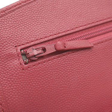 シャネル CHANEL ココマーク チェーン ショルダー ピンク キャビアスキン チェーンウォレット シルバー金具 ウォレットバッグ リカラー有