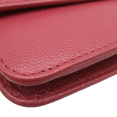 シャネル CHANEL ココマーク チェーン ショルダー ピンク キャビアスキン チェーンウォレット シルバー金具 ウォレットバッグ リカラー有
