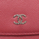 シャネル CHANEL ココマーク チェーン ショルダー ピンク キャビアスキン チェーンウォレット シルバー金具 ウォレットバッグ リカラー有