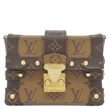 ルイヴィトン LOUIS VUITTON エッセンシャル トランク M68575 モノグラムリバース モノグラムキャンバス モノグラムリバースキャンバス ショルダーバッグ ゴールド金具 茶