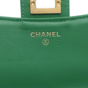 シャネル CHANEL マトラッセ ミニ チェーンショルダー グリーン レザー チェーンウォレット マットゴールド金具 緑 ソルド品