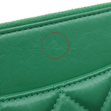 シャネル CHANEL マトラッセ ミニ チェーンショルダー グリーン レザー チェーンウォレット マットゴールド金具 緑 ソルド品