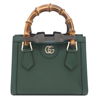 グッチ GUCCI グッチ ダイアナ スモール トートバッグ 832936 グリーン レザー バンブー 2WAYバッグ ゴールド金具 緑 ショルダー