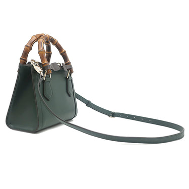 グッチ GUCCI グッチ ダイアナ スモール トートバッグ 832936 グリーン レザー バンブー 2WAYバッグ ゴールド金具 緑 ショルダー