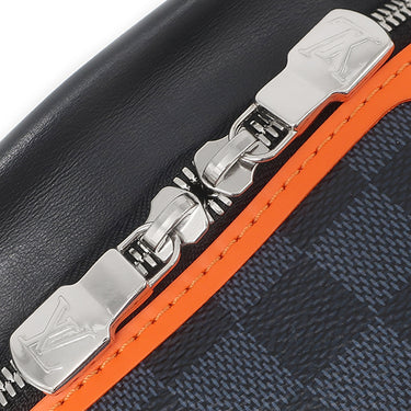 ルイヴィトン LOUIS VUITTON ディスカバリー バムバッグ N40161 ダミエコバルト レザー ダミエコバルトキャンバス ウエストバッグ シルバー金具 オレンジ ボディバッグ ヒップバッグ