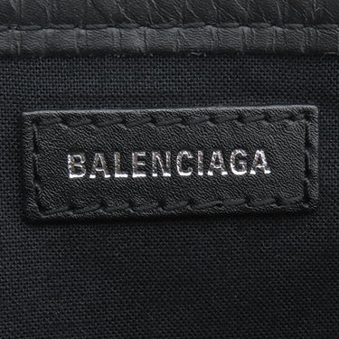 バレンシアガ BALENCIAGA ネイビーカバス XS 390346 イエロー×ブラック コットンキャンバス レザー 2WAYバッグ シルバー金具 黒 レオパード ヒョウ柄