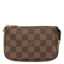 ルイヴィトン LOUIS VUITTON ミニ ポシェット アクセソワール N58009 ダミエエベヌ ダミエキャンバス アクセサリーポーチ ゴールド金具 茶 ポーチ