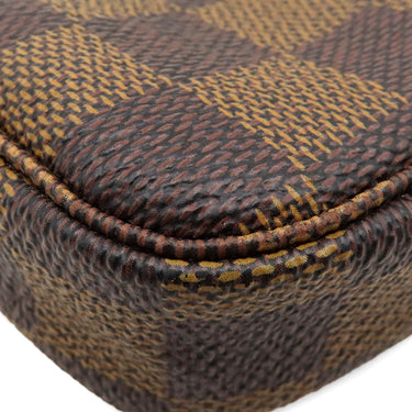 ルイヴィトン LOUIS VUITTON ミニ ポシェット アクセソワール N58009 ダミエエベヌ ダミエキャンバス アクセサリーポーチ ゴールド金具 茶 ポーチ