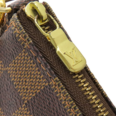 ルイヴィトン LOUIS VUITTON ミニ ポシェット アクセソワール N58009 ダミエエベヌ ダミエキャンバス アクセサリーポーチ ゴールド金具 茶 ポーチ