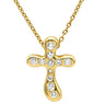 ティファニー Tiffany & Co ドッツクロス ダイヤ イエローゴールド K18YG ダイヤモンド ネックレス エルサ ペレッティ18K 750 十字架 スモールクロス
