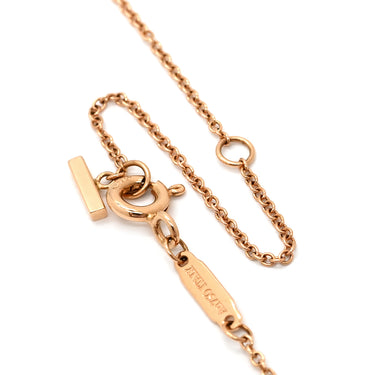 ティファニー Tiffany & Co Tスマイル ミニ ダイヤモンド ローズゴールド K18PG ダイヤモンド ネックレス ピンクゴールド T＆Co. T smile Au750 18K 18金