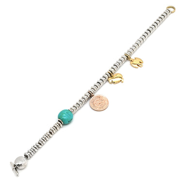 ポメラート Pomellato DODO ドド ブレスレット ブルー×ゴールド×シルバー シルバー925 K18YG K18PG 色石 ブレスレット AG925 750 18K YG PG 色石