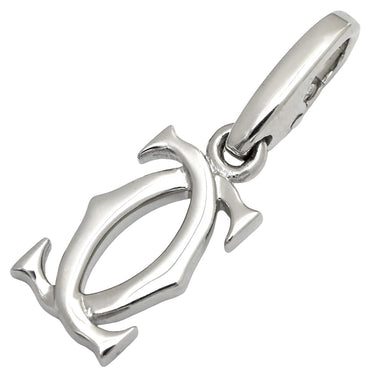 カルティエ Cartier 2Cチャーム B3008800 ホワイトゴールド K18WG ペンダントトップ ネックレストップ 750 18K 18金