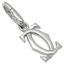 カルティエ Cartier 2Cチャーム B3008800 ホワイトゴールド K18YG ペンダントトップ ネックレストップ 750 18K 18金