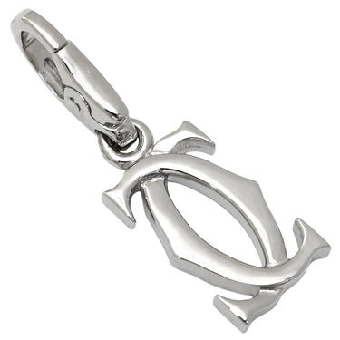 カルティエ Cartier 2Cチャーム B3008800 ホワイトゴールド K18YG ペンダントトップ ネックレストップ 750 18K 18金