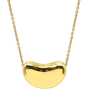 ティファニー Tiffany & Co ビーン デザイン ペンダント 18mm イエローゴールド K18YG ネックレス 18K 750 YG 18金 エルサペレッティ