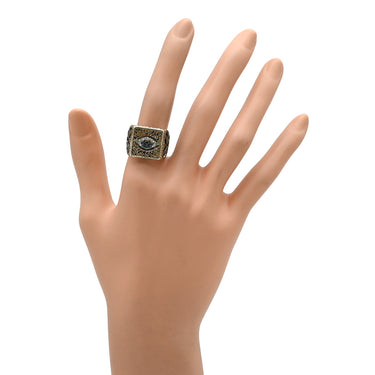 ローリー・ロドキン Loree Rodkin アイモチーフ スクエアリング イエローゴールド K18YG ダイヤモンド サファイア リング 指輪 18K 750 ダイヤ サファイア 13号