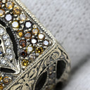 ローリー・ロドキン Loree Rodkin アイモチーフ スクエアリング イエローゴールド K18YG ダイヤモンド サファイア リング 指輪 18K 750 ダイヤ サファイア 13号