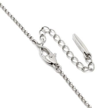 セリーヌ CELINE ダイヤ デザインペンダント ホワイトゴールド K18WG ダイヤモンド ネックレス 750 18K WG 透かし 立体デザイン 筒型