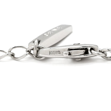 セリーヌ CELINE ダイヤ デザインペンダント ホワイトゴールド K18WG ダイヤモンド ネックレス 750 18K WG 透かし 立体デザイン 筒型