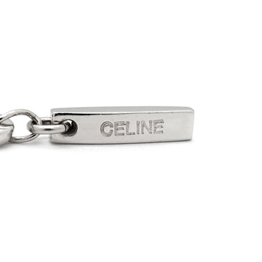 セリーヌ CELINE ダイヤ デザインペンダント ホワイトゴールド K18WG ダイヤモンド ネックレス 750 18K WG 透かし 立体デザイン 筒型