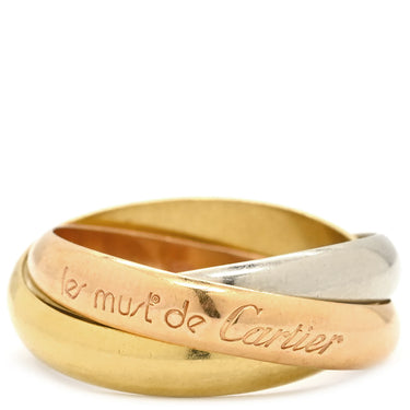 カルティエ Cartier トリニティクラシック ホワイトゴールド×イエローゴールド×ピンクゴールド K18WG K18YG K18PG #53(JP13) リング 指輪 3連 3カラー 18K 750 13号