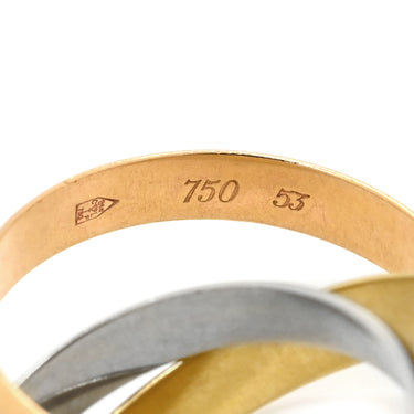 カルティエ Cartier トリニティクラシック ホワイトゴールド×イエローゴールド×ピンクゴールド K18WG K18YG K18PG #53(JP13) リング 指輪 3連 3カラー 18K 750 13号