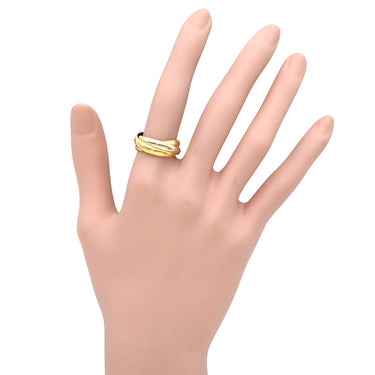 カルティエ Cartier トリニティクラシック ホワイトゴールド×イエローゴールド×ピンクゴールド K18WG K18YG K18PG #53(JP13) リング 指輪 3連 3カラー 18K 750 13号