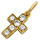 ヴァンクリーフアーペル Van Cleef & Arpels クロスモチーフ ダイヤ イエローゴールド K18YG ダイヤモンド ペンダントトップ チャーム 十字架 Au750 18K YG ネックレストップ