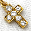 ヴァンクリーフアーペル Van Cleef & Arpels クロスモチーフ ダイヤ イエローゴールド K18YG ダイヤモンド ペンダントトップ チャーム 十字架 Au750 18K YG ネックレストップ