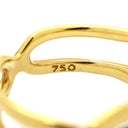 ティファニー Tiffany & Co クロス ウエーブ ツイストリング イエローゴールド K18YG リング 指輪 T＆Co. 18K AU750 YG ヴィンテージ 8号