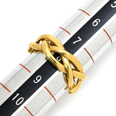 ティファニー Tiffany & Co クロス ウエーブ ツイストリング イエローゴールド K18YG リング 指輪 T＆Co. 18K AU750 YG ヴィンテージ 8号