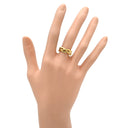 ティファニー Tiffany & Co クロス ウエーブ ツイストリング イエローゴールド K18YG リング 指輪 T＆Co. 18K AU750 YG ヴィンテージ 8号