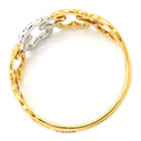 トウス TOUS くまモチーフ コンビ ダイヤ イエローゴールド×ホワイトゴールド K18YG K18WG ダイヤモンド リング 指輪 18K 750 YG WG BEAR アニマルモチーフ 11.5号