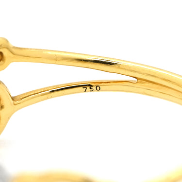 トウス TOUS くまモチーフ コンビ ダイヤ イエローゴールド×ホワイトゴールド K18YG K18WG ダイヤモンド リング 指輪 18K 750 YG WG BEAR アニマルモチーフ 11.5号