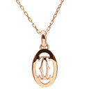 カルティエ Cartier ロゴ ドゥーブルC B7219300 ローズゴールド K18PG ダイヤモンド ネックレス Au750 K18 18金 ダイヤモンド 2C C2 オーバル