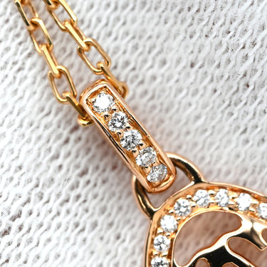 カルティエ Cartier ロゴ ドゥーブルC B7219300 ローズゴールド K18PG ダイヤモンド ネックレス Au750 K18 18金 ダイヤモンド 2C C2 オーバル