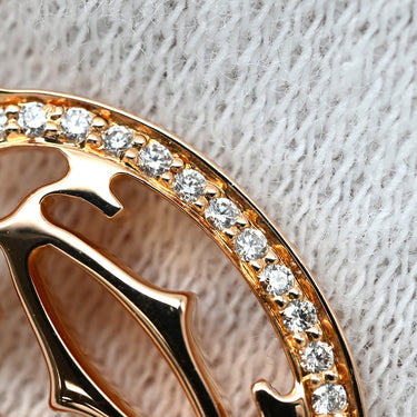 カルティエ Cartier ロゴ ドゥーブルC B7219300 ローズゴールド K18PG ダイヤモンド ネックレス Au750 K18 18金 ダイヤモンド 2C C2 オーバル