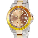 腕時計 ロレックス ROLEX GMTマスター II 16713 F番 自動巻き メンズ F番 K18YG×SS コンビ ルートビア イエローロレゾール デイト
