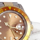腕時計 ロレックス ROLEX GMTマスター II 16713 F番 自動巻き メンズ F番 K18YG×SS コンビ ルートビア イエローロレゾール デイト