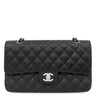 シャネル CHANEL マトラッセ 25 Wチェーン A01112 ブラック キャビアスキン ショルダーバッグ シルバー金具 ココマーク ダブルフラップ
