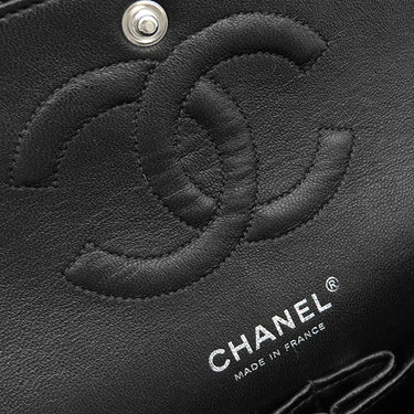 シャネル CHANEL マトラッセ 25 Wチェーン A01112 ブラック キャビアスキン ショルダーバッグ シルバー金具 ココマーク ダブルフラップ