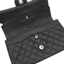 シャネル CHANEL マトラッセ 25 Wチェーン A01112 ブラック キャビアスキン ショルダーバッグ シルバー金具 ココマーク ダブルフラップ