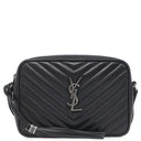 イヴ・サンローラン Yves Saint Laurent ルー カメラバッグ 612544 ブラック レザー ショルダーバッグ ガンメタル金具 YSL カサンドラ タッセル付き