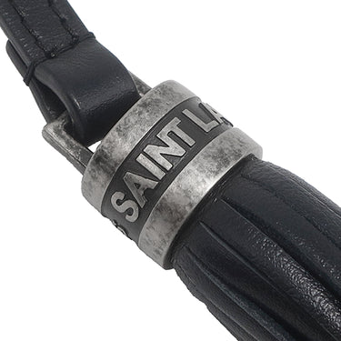 イヴ・サンローラン Yves Saint Laurent ルー カメラバッグ 612544 ブラック レザー ショルダーバッグ ガンメタル金具 YSL カサンドラ タッセル付き