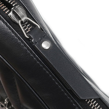 イヴ・サンローラン Yves Saint Laurent ルー カメラバッグ 612544 ブラック レザー ショルダーバッグ ガンメタル金具 YSL カサンドラ タッセル付き
