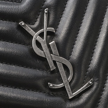 イヴ・サンローラン Yves Saint Laurent ルー カメラバッグ 612544 ブラック レザー ショルダーバッグ ガンメタル金具 YSL カサンドラ タッセル付き