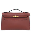 エルメス HERMES ポシェットケリー ルージュアッシュ ヴォースイフト ハンドバッグ ゴールド金具 新品 未使用 赤 2026年製