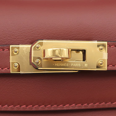 エルメス HERMES ポシェットケリー ルージュアッシュ ヴォースイフト ハンドバッグ ゴールド金具 新品 未使用 赤 2026年製